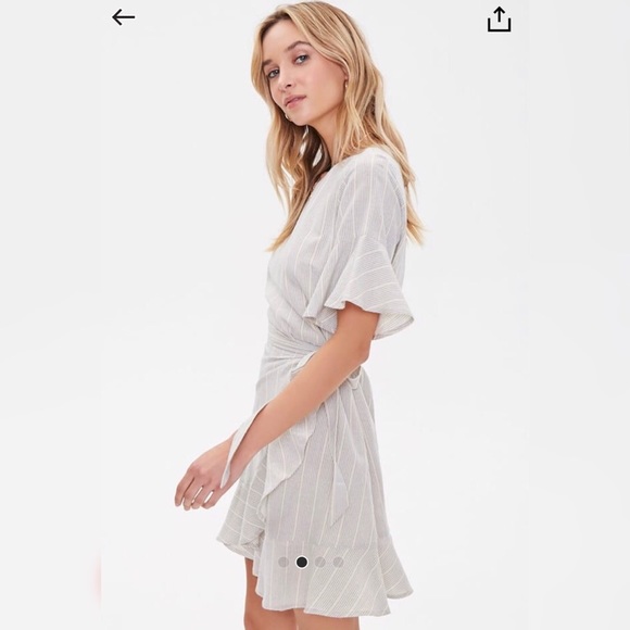 Lumiere Flounce Wrap Front Dress - Picture 4 of 8